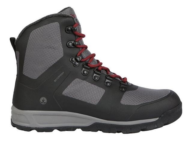 Men's Northside Williston Hiking Boots in Dark Gray/Red color