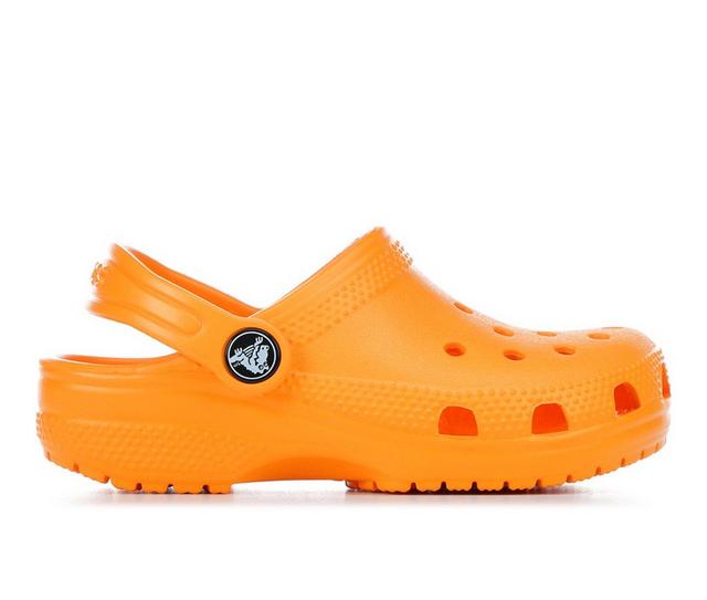 Kids' Crocs Infant & Toddler Classic Clogs in Orange Zing color