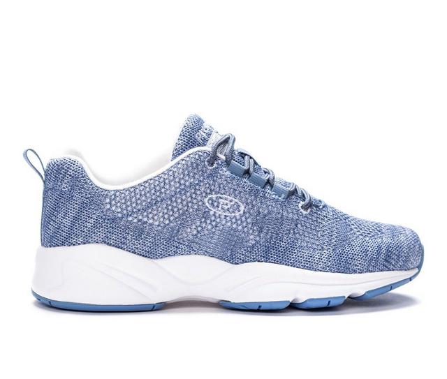 Women's Propet Stability Fly Sneakers in Denim/White color