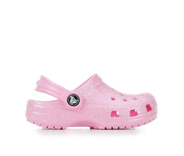 Girls' Crocs Toddler Classic Glitter 2 Clogs in Flamingo color