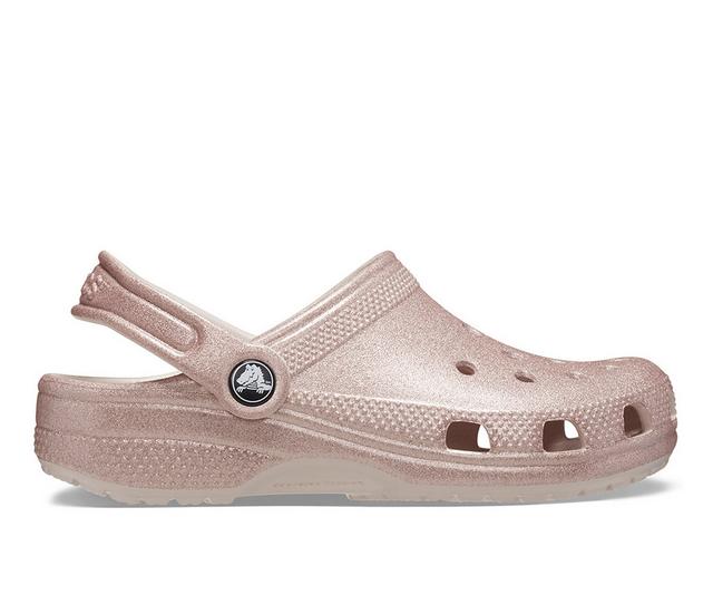 Girls' Crocs Toddler Classic Glitter 2 Clogs in quartz color