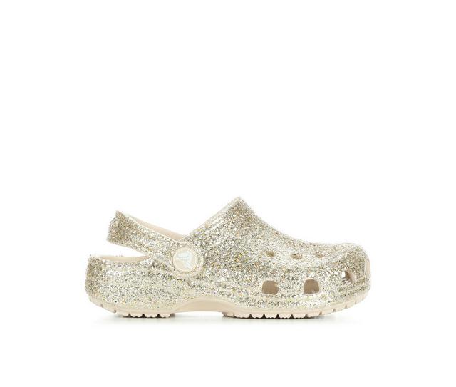 Girls' Crocs Toddler Classic Glitter 2 Clogs in Gold color