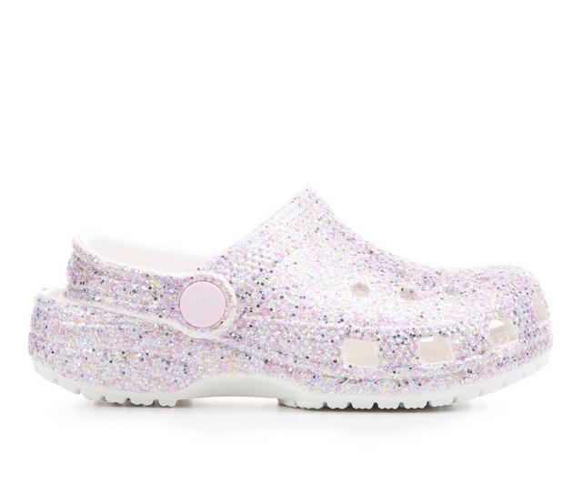 Girls' Crocs Toddler Classic Glitter 2 Clogs in White Fantasy color