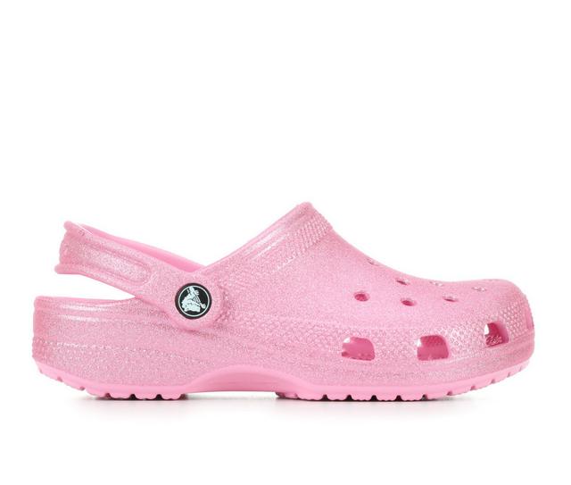 Girls' Crocs Little Kid & Big Kid Classic Glitter 2 Clogs in Pink Tweed color