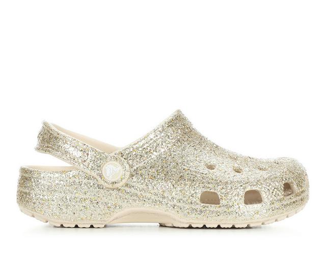 Girls' Crocs Little Kid & Big Kid Classic Glitter 2 Clogs in Gold color