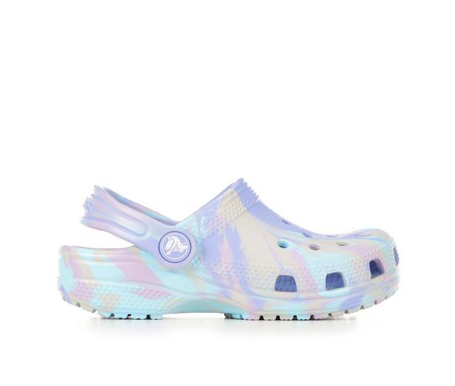 Kids' Crocs Toddler Classic Marbled 2 Clogs in Moon Jelly/Mutl color