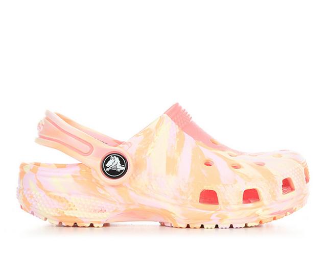 Kids' Crocs Toddler Classic Marbled 2 Clogs in Guava/Multi color