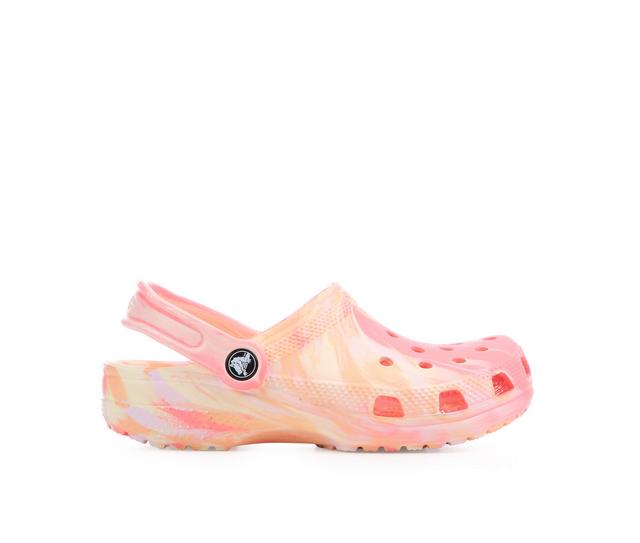 Kids' Crocs Little Kid & Big Kid Classic Marbled 2 Clogs in Guava Multi color