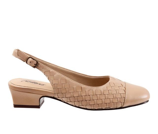 Women's Trotters Dea Woven Slingback Pumps in Nude color