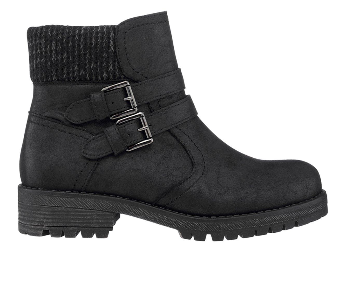 Womens black biker outlet ankle boots