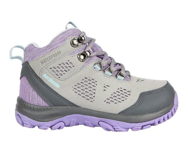 Girls' Northside Little Kid & Big Kid Benton Mid Winter Boots in Gray/Lilac color