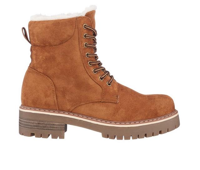 Women's GC Shoes Camila Lace-Up Boots in Tan color