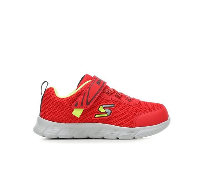 Boys' Skechers Toddler & Little Kid Comfy Flex Trainer Running Shoes in Red/Yellow/Wht color