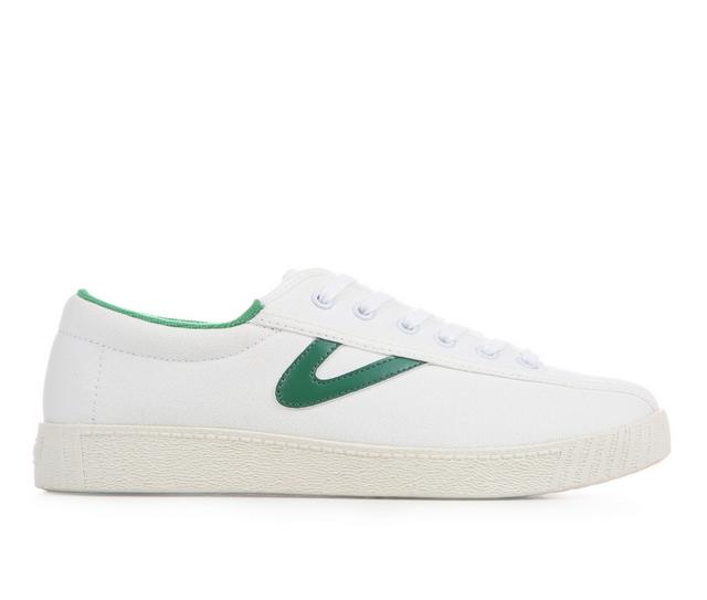 Women's Tretorn Nylite Canvas Sneakers in White/Green color