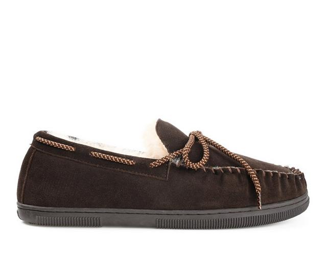 Territory Men's Meander Moccasin Slippers in Brown color