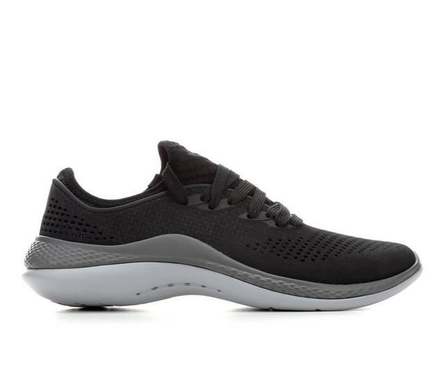 Men's Crocs Literide 360 Pacer Sneakers in Black/Grey color