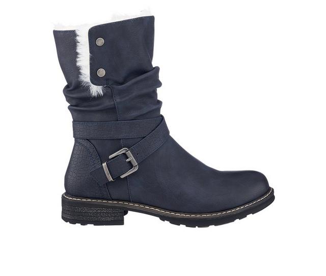Women's GC Shoes Bailey Moto Boots in Navy color