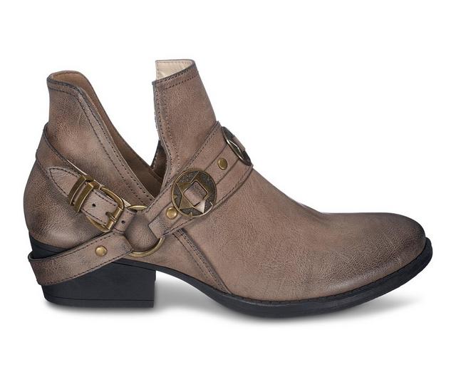 Women's GC Shoes Elisa Western Booties in Taupe color