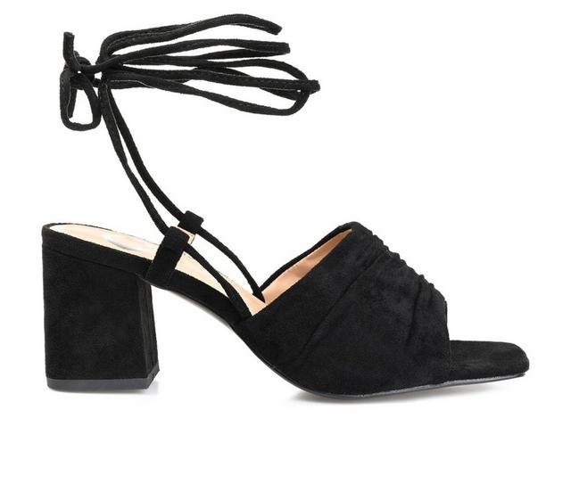 Women's Journee Collection Felisity Dress Sandals in Black color