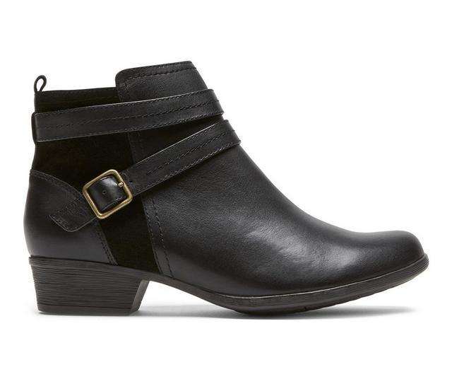 Women's Rockport Carly Strap Booties in Black color