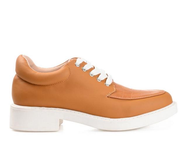 Women's Journee Collection Aliah Oxfords in Tan color