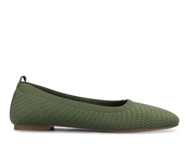 Women's Journee Collection Maryann Flats in Green color