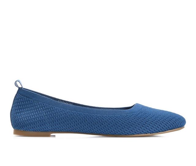 Women's Journee Collection Maryann Flats in Blue color