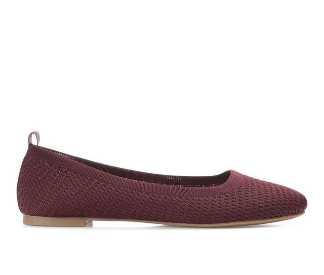 Women's Journee Collection Maryann Flats in Mauve color