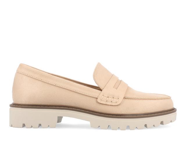 Women's Journee Collection Kenly Lugged Loafers in Sand color