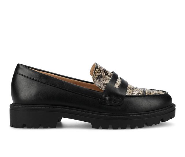 Women's Journee Collection Kenly Lugged Loafers in Snake color