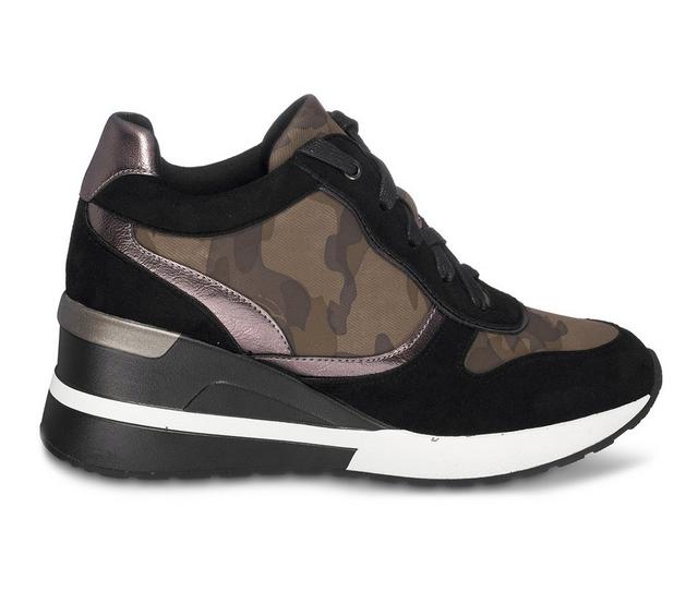 Women's GC Shoes Canali Wedge Sneakers in Camoflage color