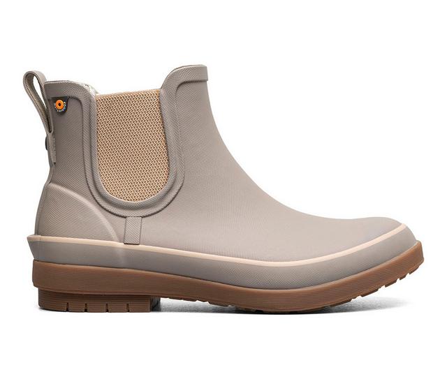 Women's Bogs Footwear Amanda Plush II Chelsea Waterproof Boots in Desert Taupe color