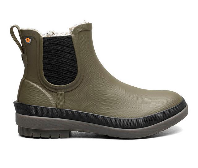 Women's Bogs Footwear Amanda Plush II Chelsea Waterproof Boots in Olive Multi color