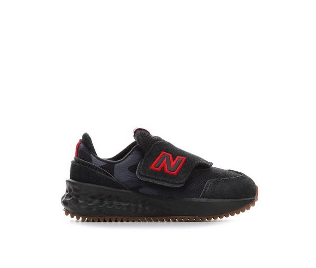 Boys' New Balance Toddler X70 Wide Running Shoes in Black/Black WD color