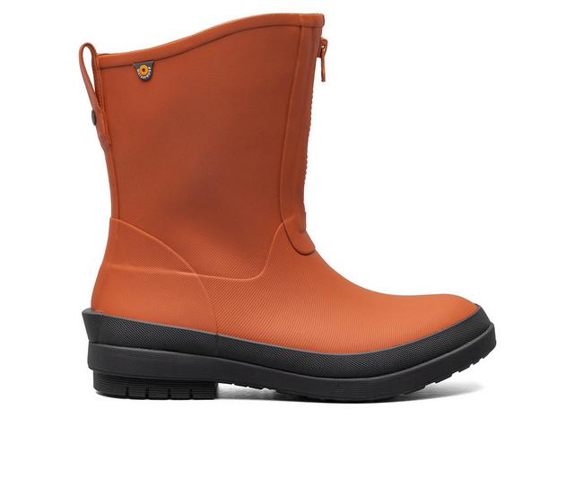 Women's Bogs Footwear Amanda Plush II Zip-Up Waterproof Boots in Burnt Orange color