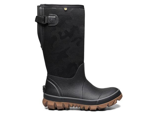 Women's Bogs Footwear Whiteout Adjustable Calf Tonal Waterproof Boots in Black color