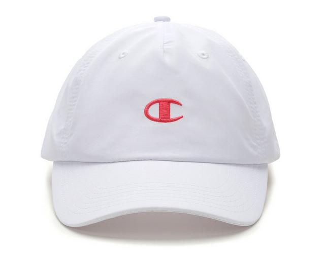 Champion Women's Double Dad Cap in White/Peachy color