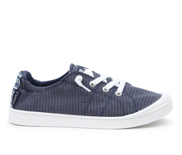 Women's Roxy Bayshore Plus Slip-On Sneakers in True Navy color