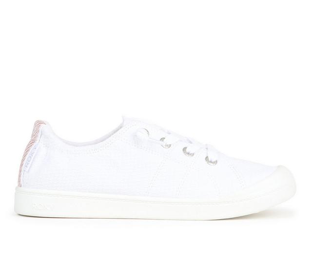 Women's Roxy Bayshore Plus Slip-On Sneakers in White/White color