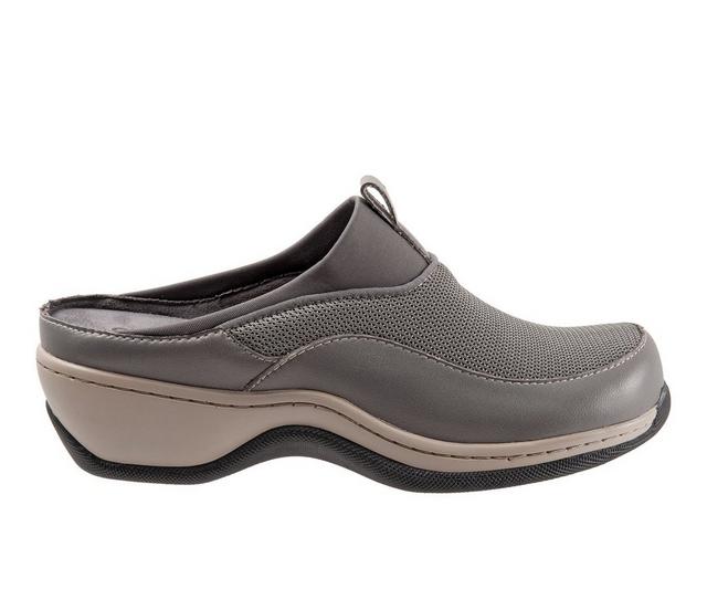 Women's Softwalk Aberdeen Mules in Dark Grey color