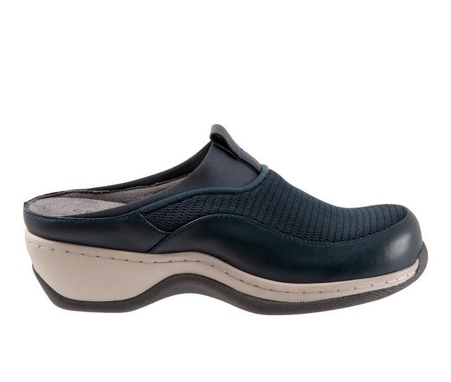 Women's Softwalk Aberdeen Mules in Navy color