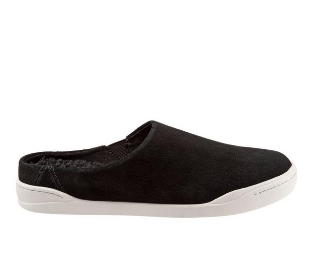 Women's Softwalk Auburn Mules in Black Suede color