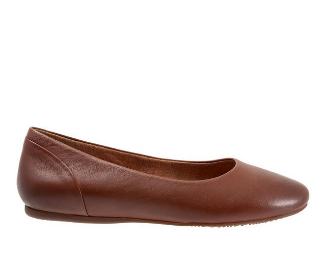 Women's Softwalk Shiraz Flats in Cognac color