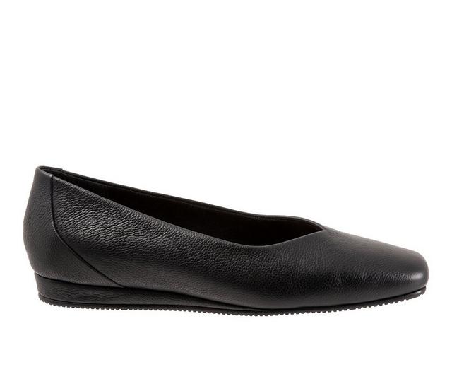 Women's Softwalk Vellore Flats in Black Tumbled color