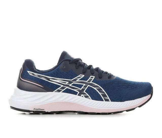 Women's ASICS Gel Excite 9 Running Shoes in Blue/White color