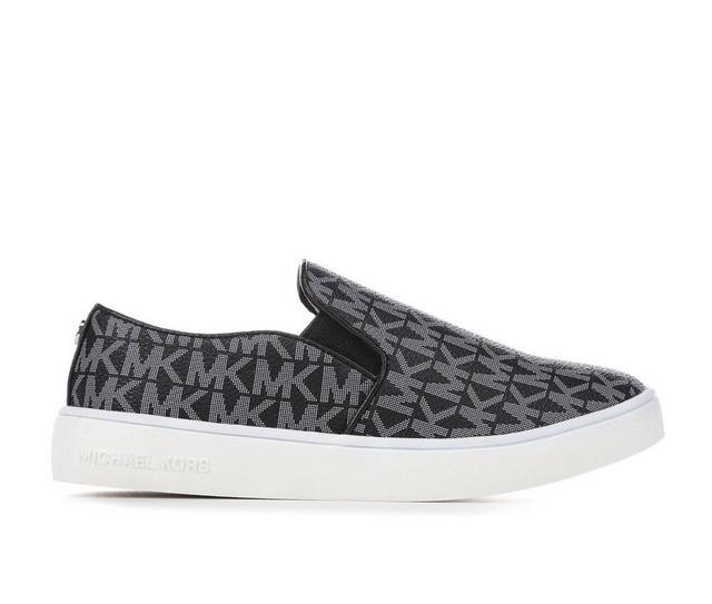 Girls' MICHAEL KORS Little Kid & Big Kid Jem Daley Slip-On Shoes in Black/White color