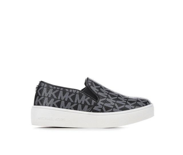 Girls' MICHAEL KORS Toddler Jem Daley Slip-On Shoes in Black/White color