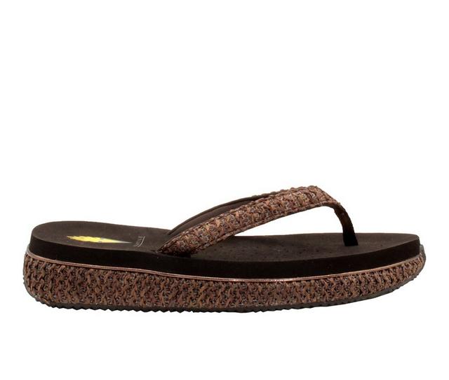 Women's Volatile Palau Flip-Flops in Brown color