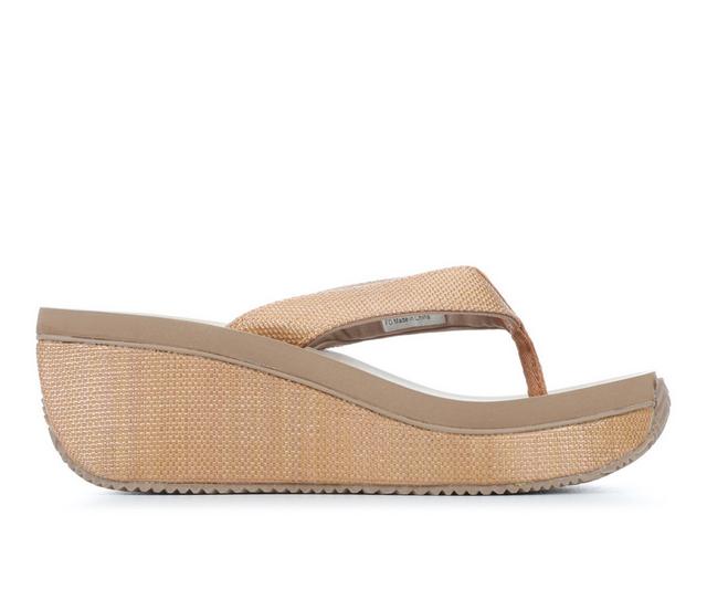 Women's Volatile Bahama Wedges in Tan color