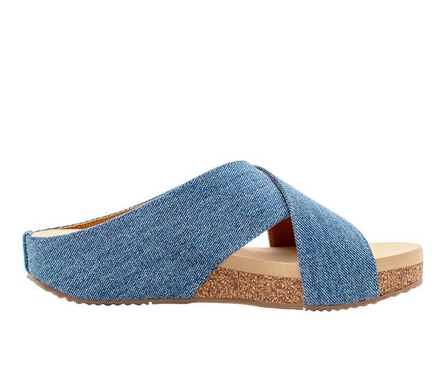 Women's Volatile Ablette Wedge Sandals in Denim color